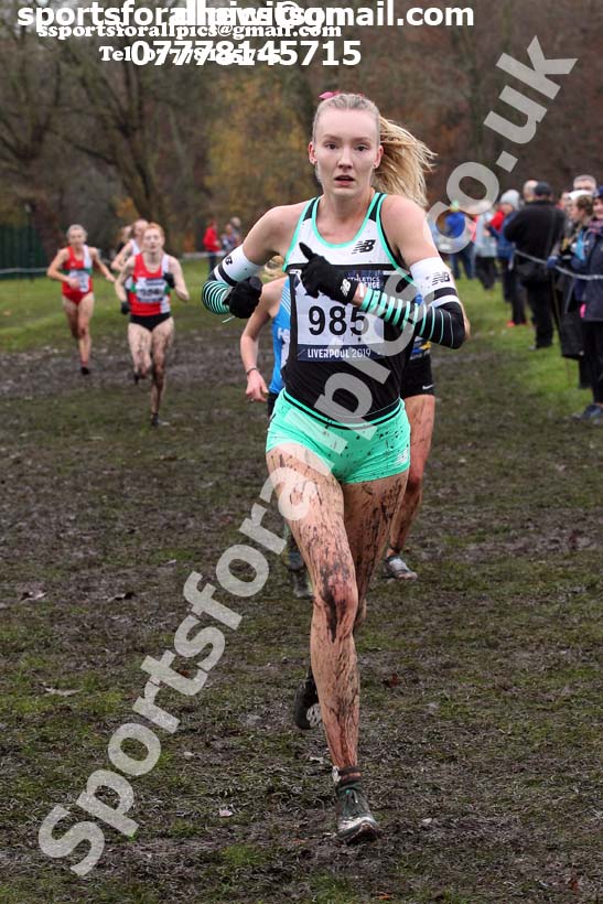 Senior and under-23 women, 2019 European Cross Country Trials and British Cross Challenge, Sefton Park, Liverpool.  Photo: David T. Hewitson/Sports for All Pics